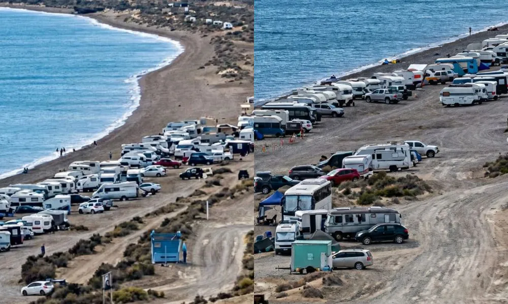 Casillas rodantes en Playa Paraná