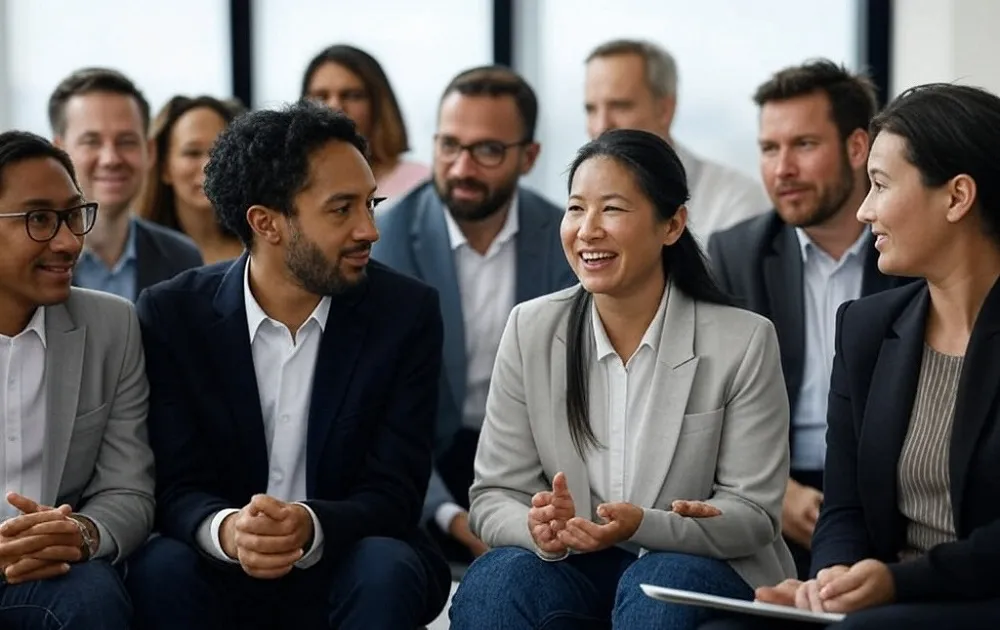 Reunion de trabajo imágen generada por AI
