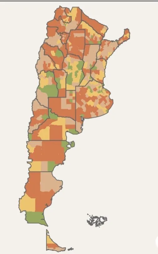 Mapa publicado por FOPEA