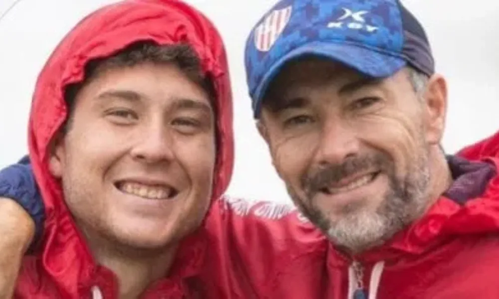 El kily González y su hijo Luciano