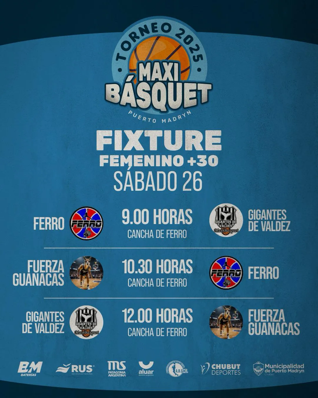 Sábado Maxi Basquet.