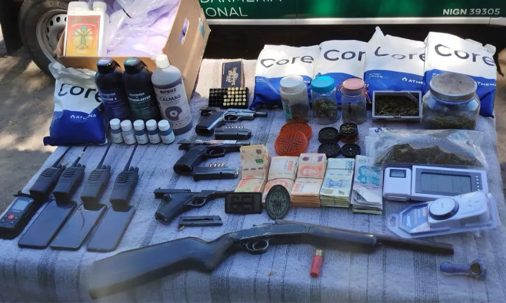 Elementos incautados durante los allanamientos