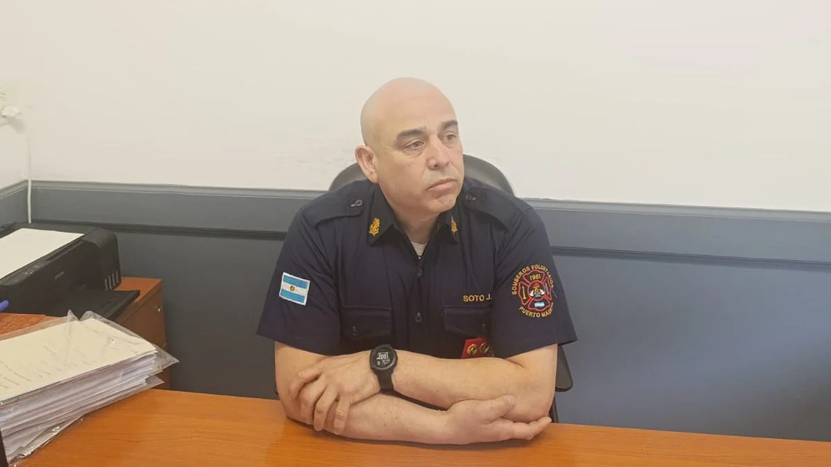 Javier Soto jefe del cuartel de Bomberos de Puerto Madryn