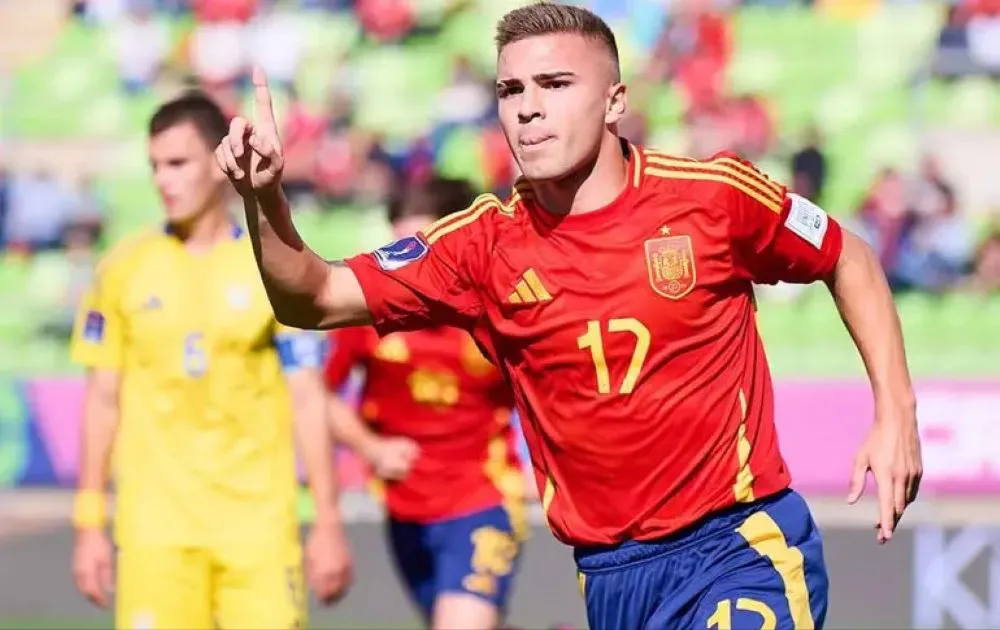 España venció a Ucrania 1 a 0. Fue por los octavos del Mundial Sub-20
