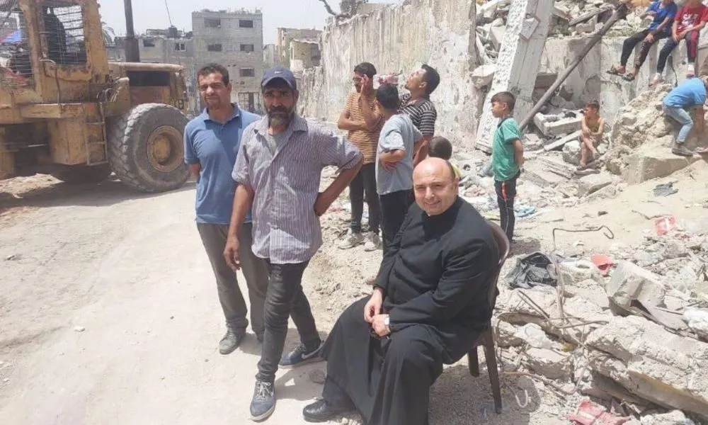 Gabriel Romanelli fue herido en Gaza (Foto: DR/FSSPX News)