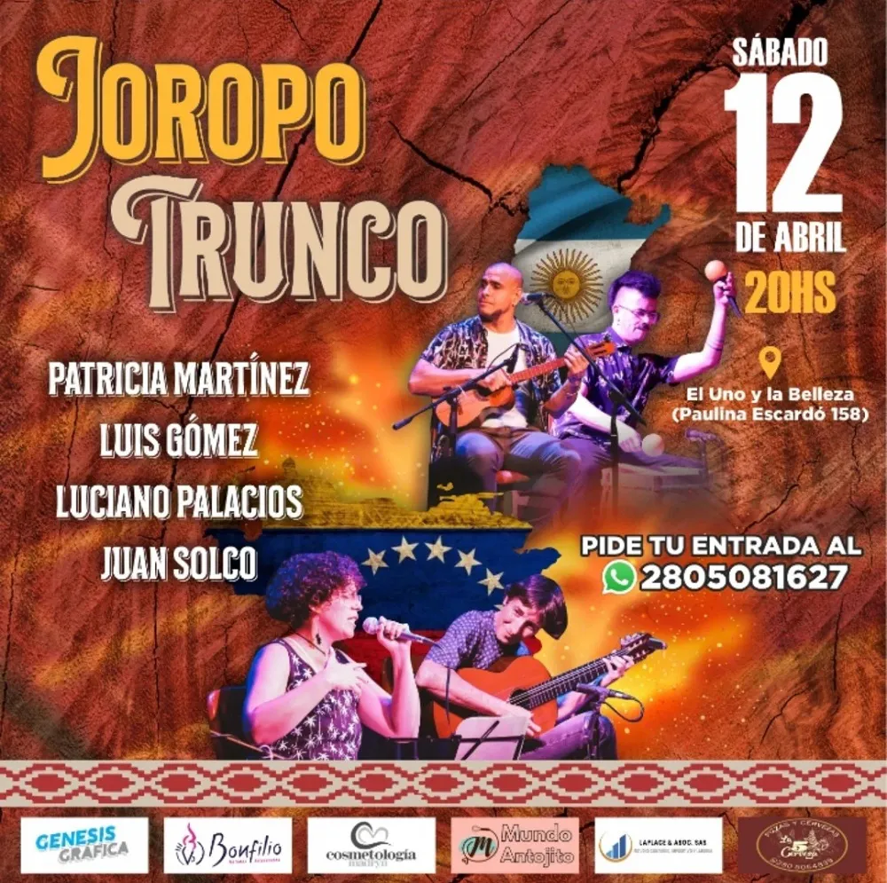 Joropo Trunco toca en Madryn
