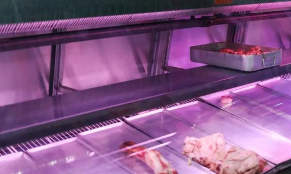 Mostrador de carne vacio