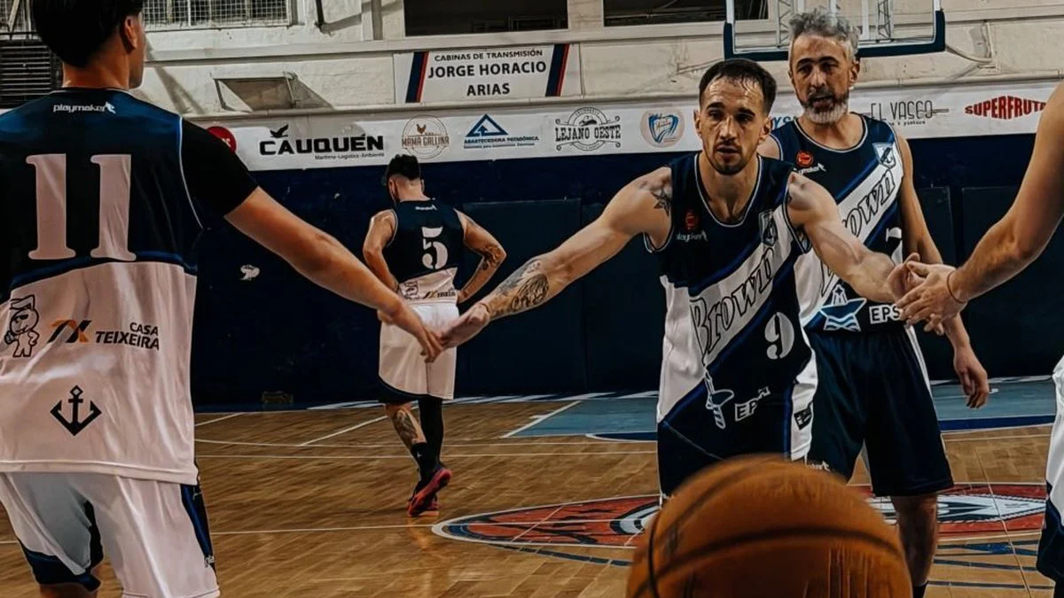 Guillermo Brown en ABECh. Foto redes Basquet Guillermo Brown.