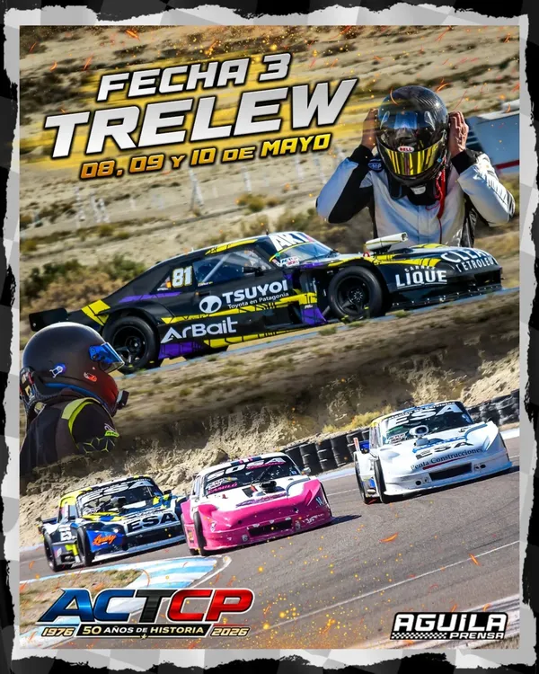 Trelew recibirá desde este viernes la tercera fecha del automovilismo zonal. 2