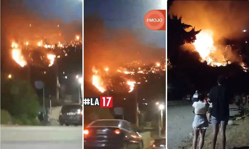 el fuego llega a la zona urbana de Bariloche