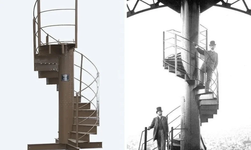 Un tramo original de la escalera caracol de la Torre Eiffel cambió de dueño en París por cerca de 450.000 euros.