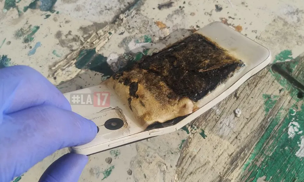 Explotó un celular