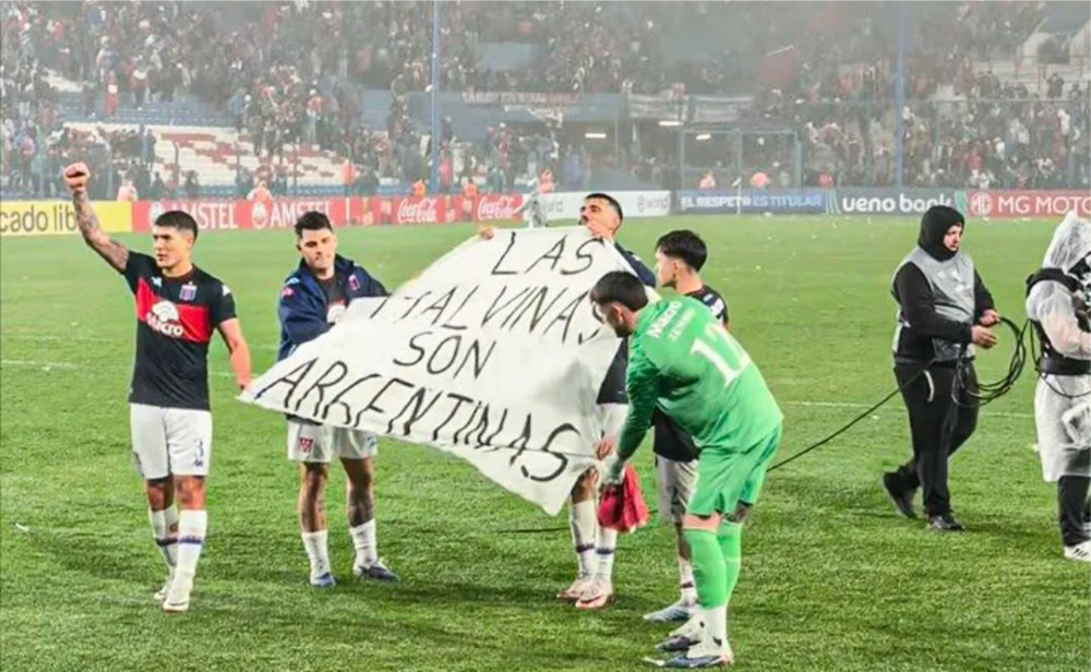 Tigre festejó la goleada ante Nacional con un mensaje sobre las Islas Malvinas.