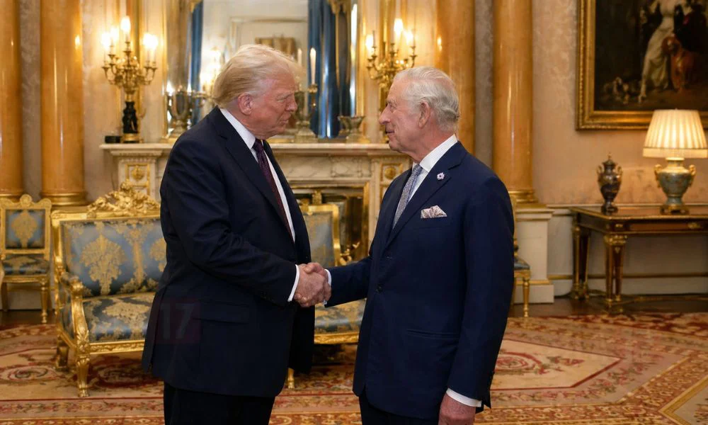 Donald Trump y Carlos III. Imagen ilustrativa creada con IA generativa por #LA17