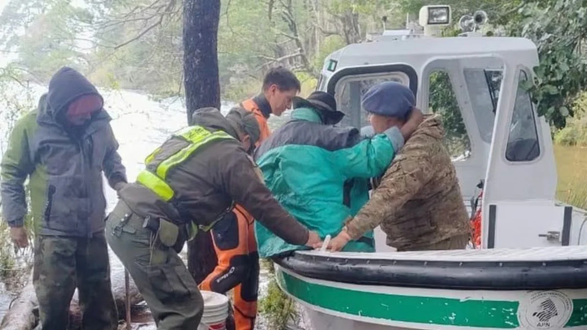 Rescate en Paruqe Nacional Lanín. (Gendarmería Nacional)