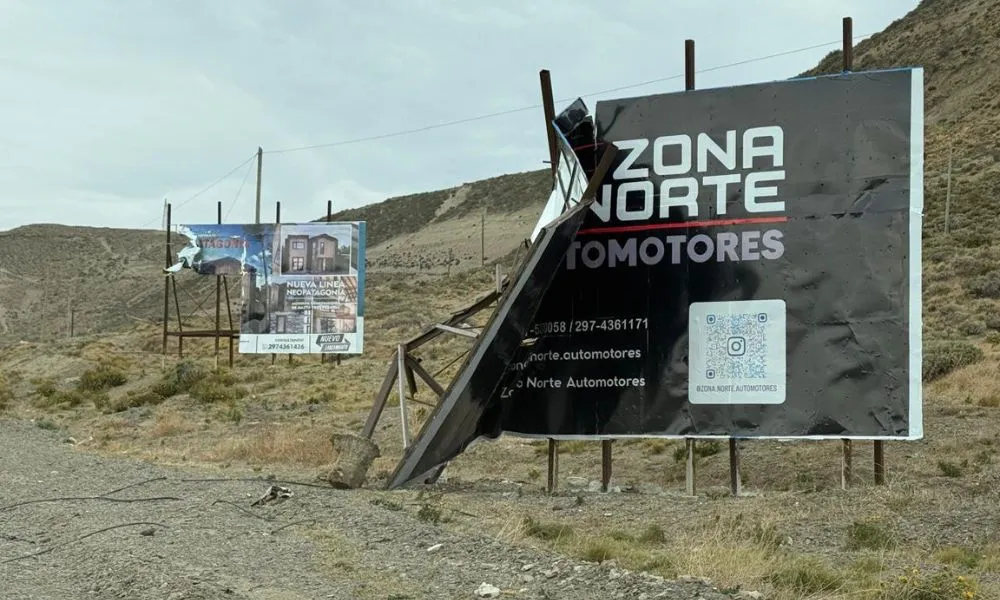 El temporal de viento en Comodoro. Foto: El Comodorense
