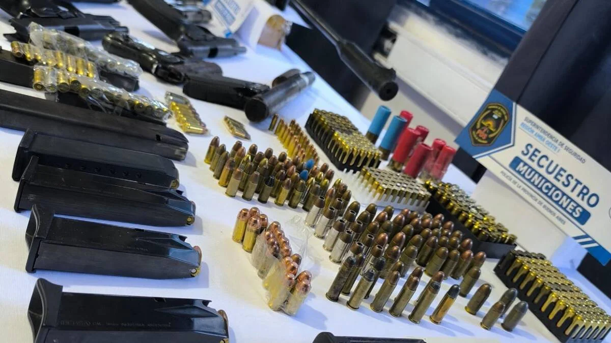 Parte del arsenal secuestrado.