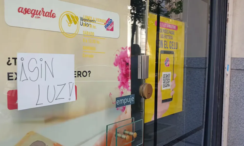 comercios afectados por el apagón