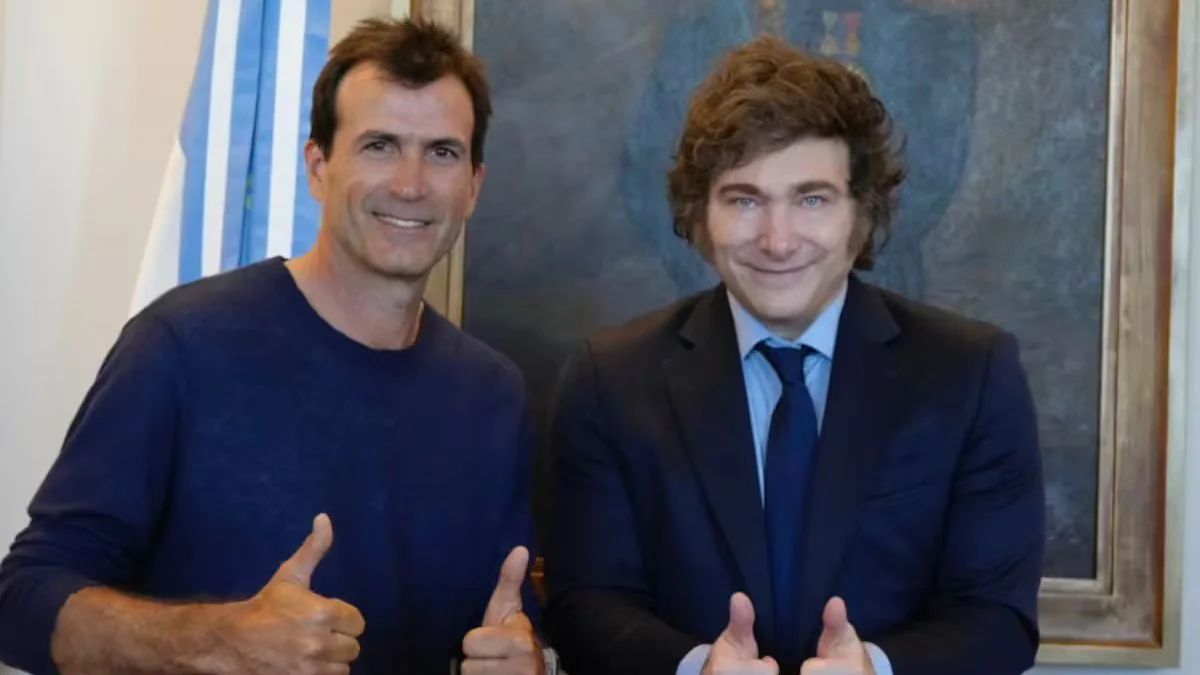 Adolfo Cambiaso y Javier Milei. Foto LA NACION
