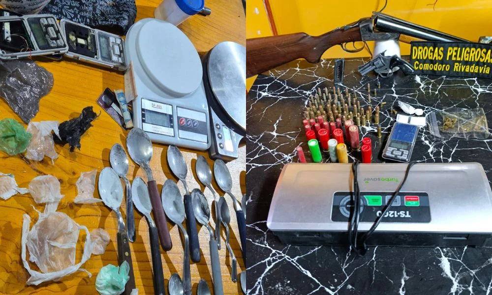 Comodoro tuvo tres allanamientos por cocaína, armas y un movimiento barrial bajo sospecha