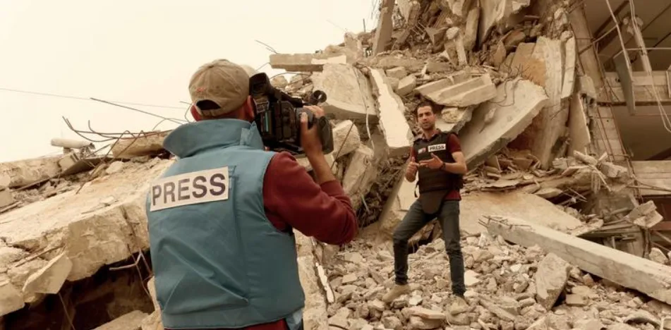 periodistas gaza