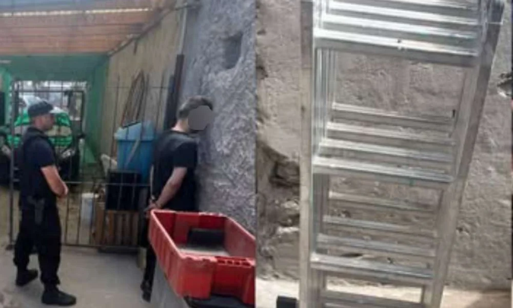 intento de robo de una escalera