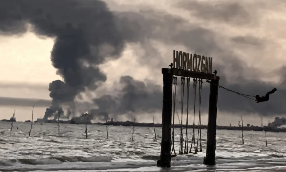 Una imagen capturada en la costa iraní expone un contraste que rápidamente recorrió el mundo.