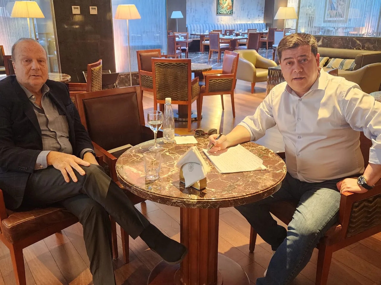 César Treffinger junto a Guillermo Ferraro