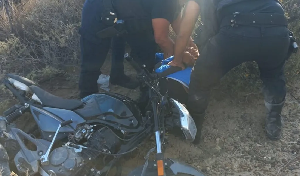 detenido por huir en moto