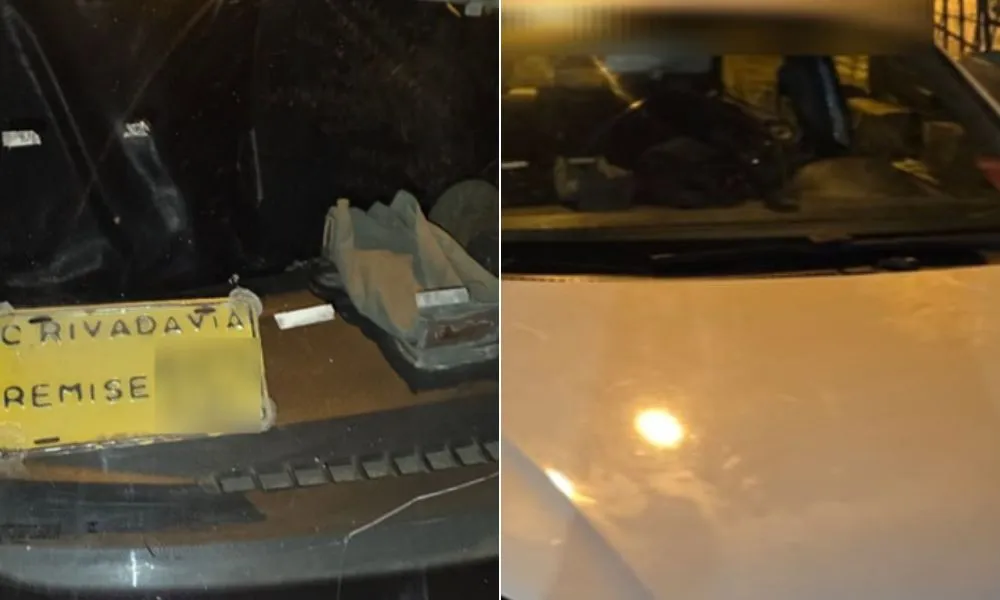 Mujer daña automovil