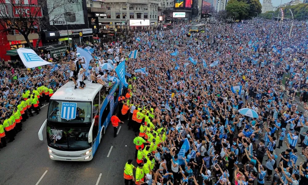 Los festejos de Racing
