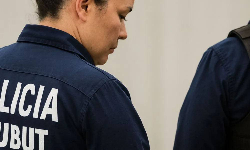 Mujer policía Chubut imagen ilustrativa generada por LA17