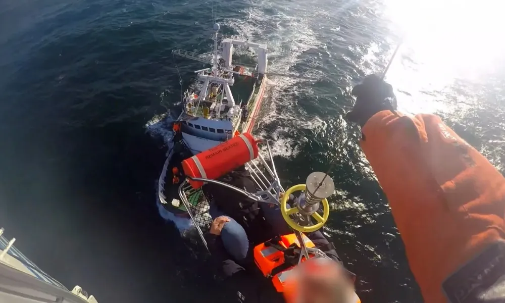 aeroevacuación de un marinero