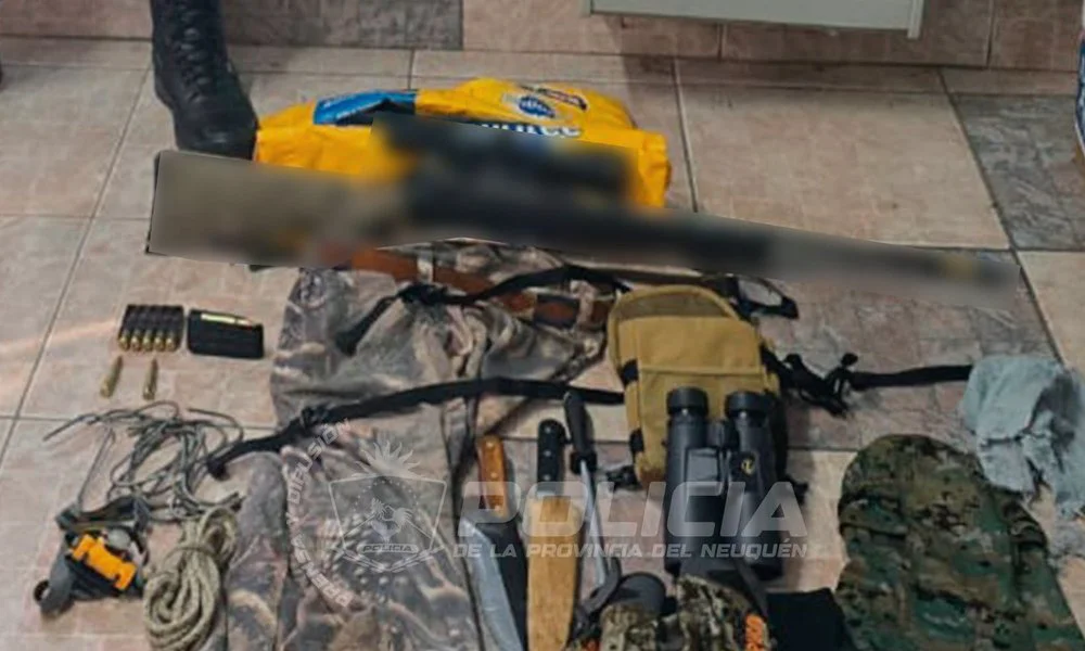 Fusil encontrado en camioneta en Neuquén