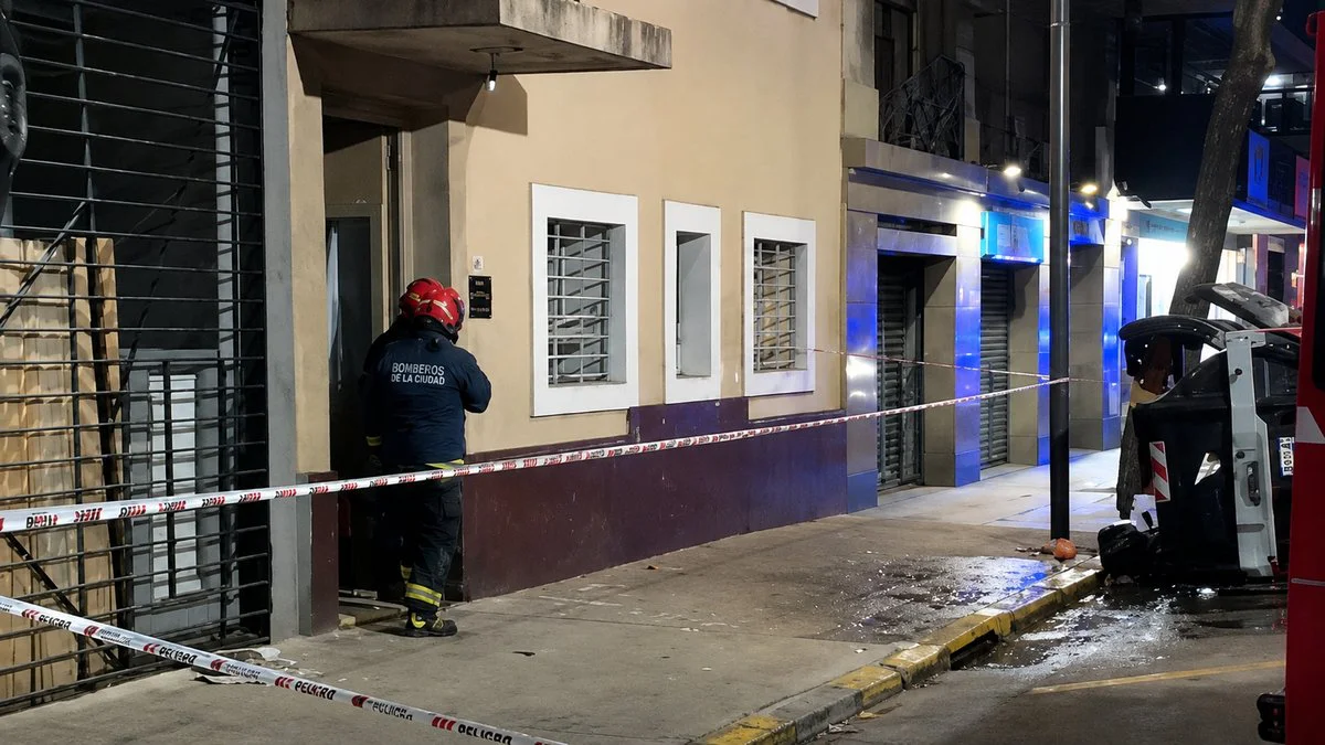 Explosión en un medidor de gas. Foto Agencia NA