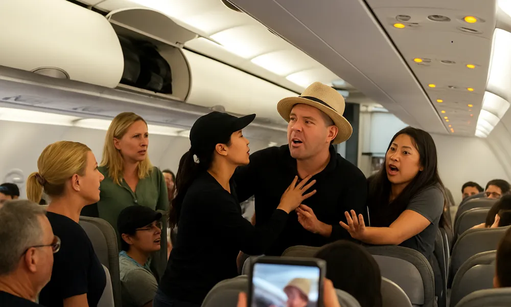 Disturbios en avión