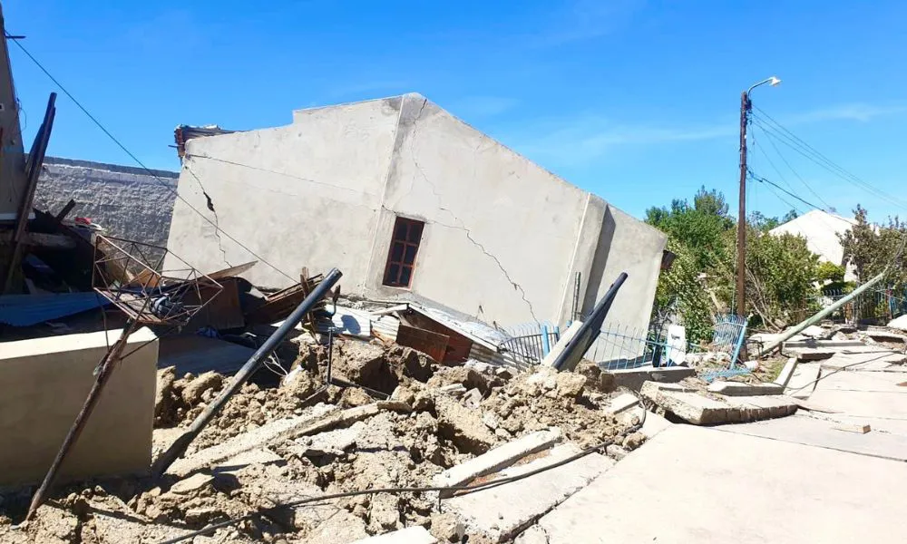 Comodoro Rivadavia derrumbes foto Radio de Camioneros