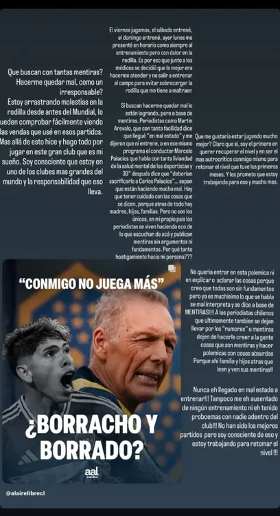 Palacios estalló en redes.