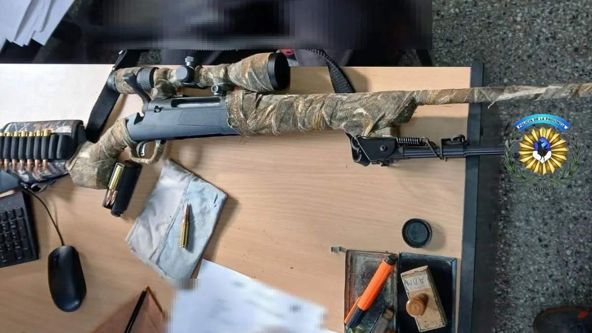 Secuestro de un arma cerca de Telsen