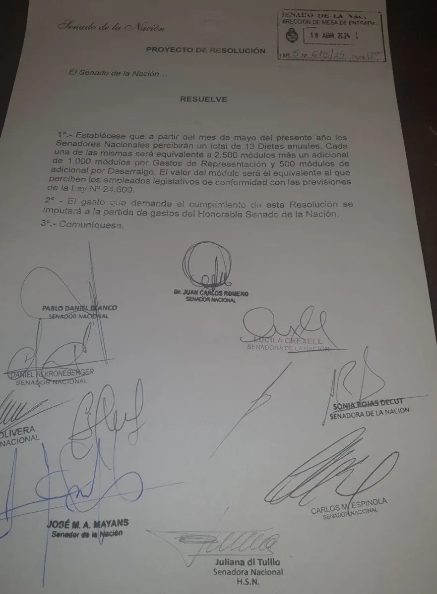 senado aumento