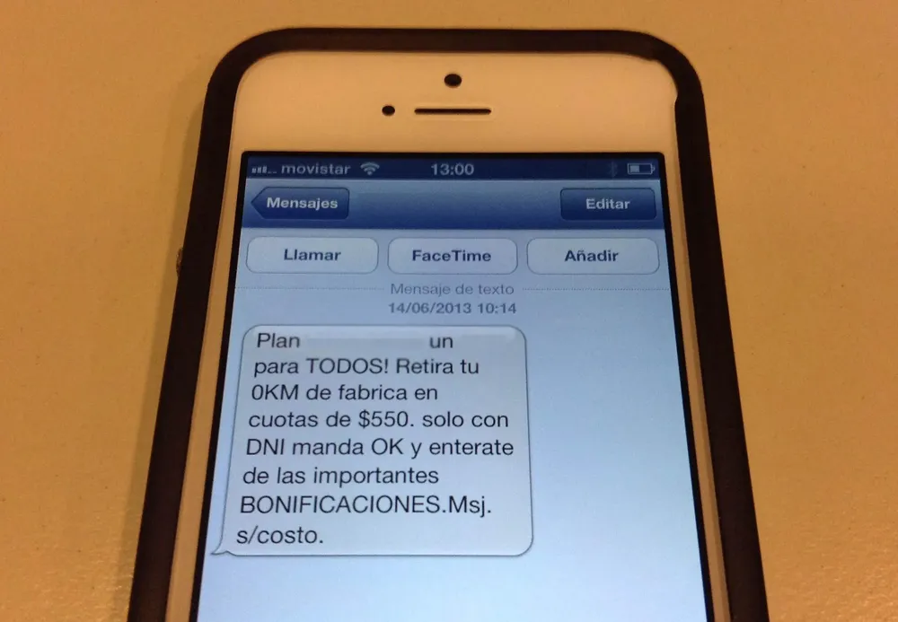 mensajes a celulares