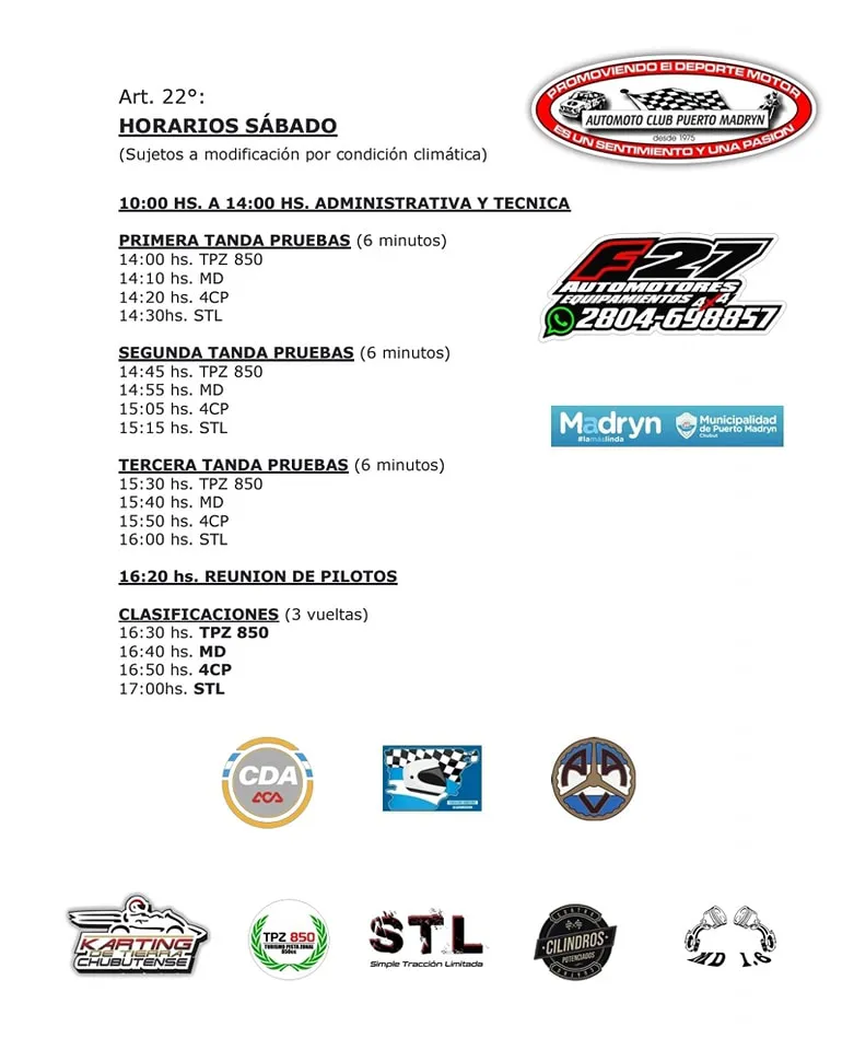 horario sabado