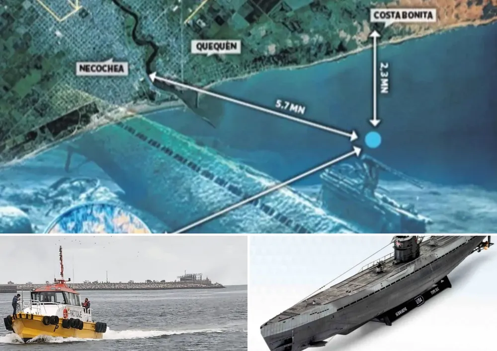 UN SUBMARINO NAZI FRENTE A LAS COSTAS DE NECOCHEA