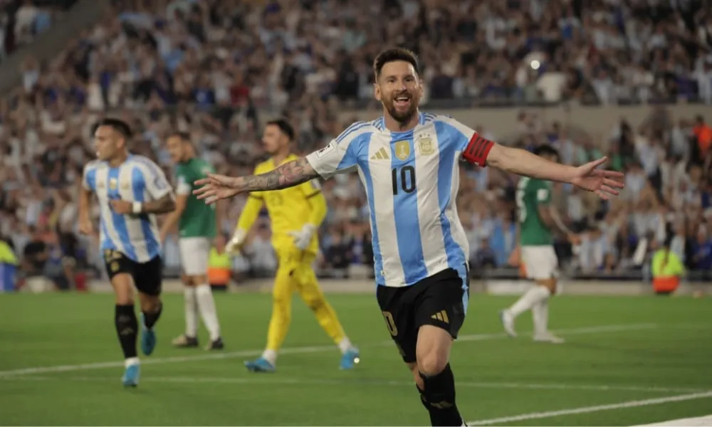 Messi anotó 3 goles y la selección ganó 6 a 0