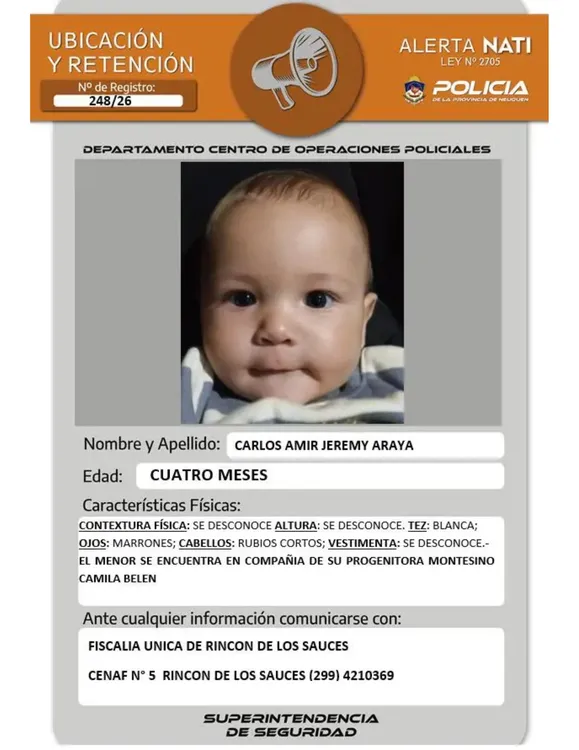 Búsqueda de bebé desaparecido