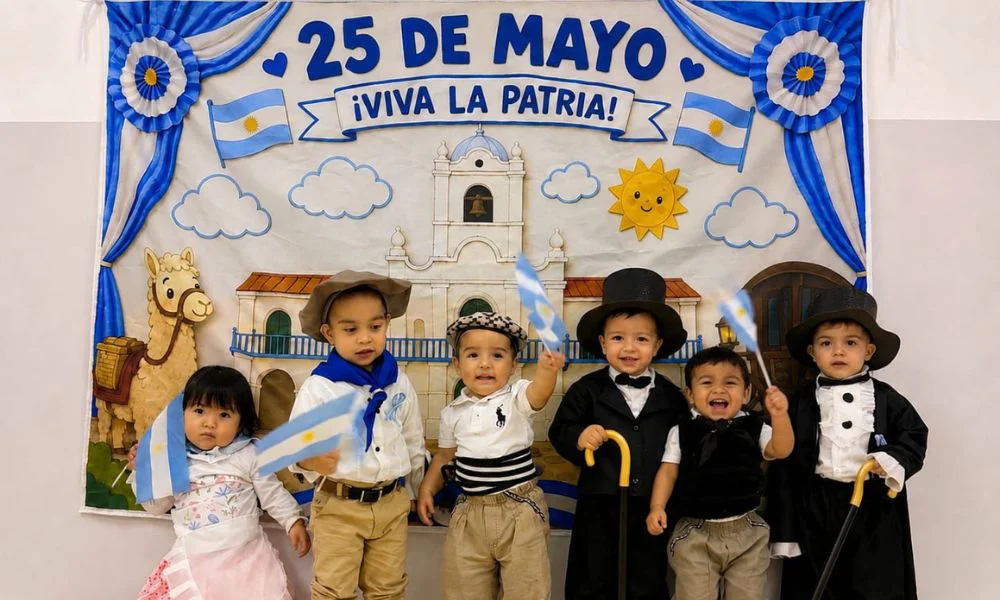 Los niños de Puerto Madryn celebraron el 25 de Mayo