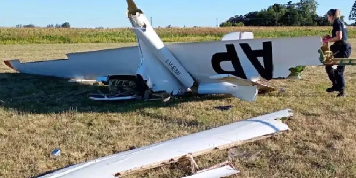 TRAGEDIA EN PERGAMINO MUERE PILOTO EN ACCIDENTE AÉREO