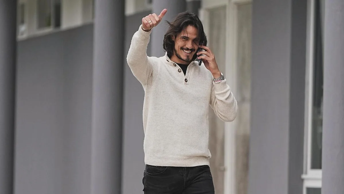 Cavani foto X Cavani oficial X Bocaoficial