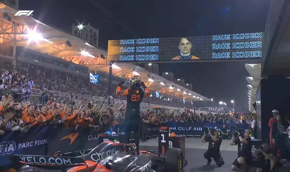 Piastri ganó el GP de Bahréin, F1 2025. Foto: F1 Oficial X