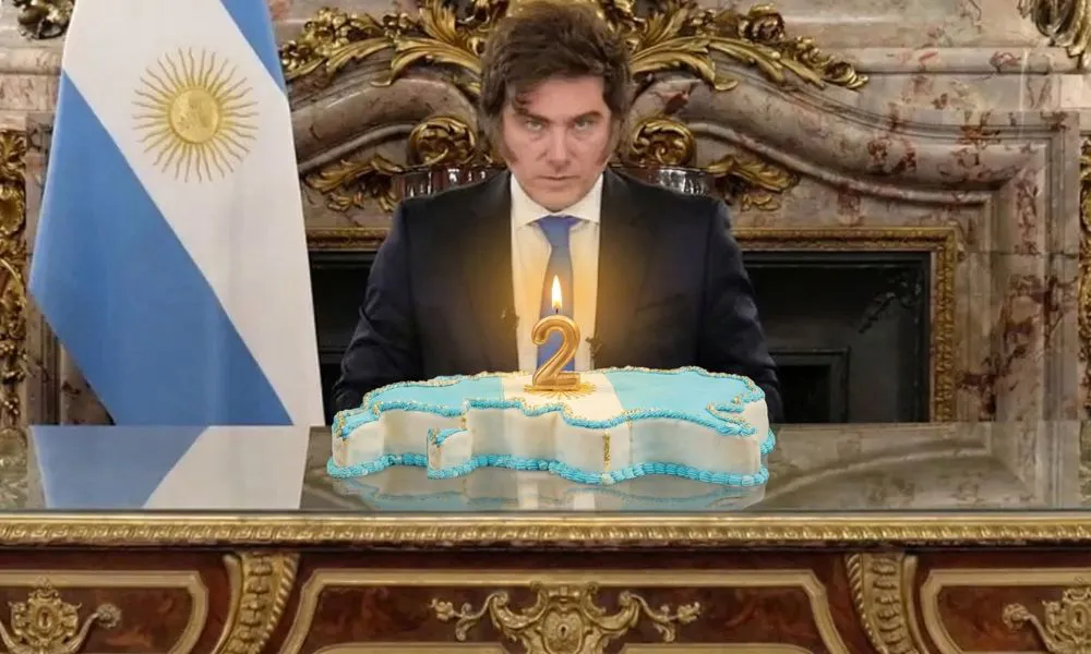 Segundo aniversario gestión Milei imagen generada por LA17